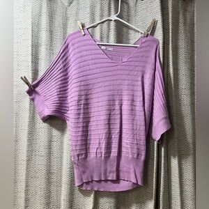 Staccato Purple Ribbed Women's Top